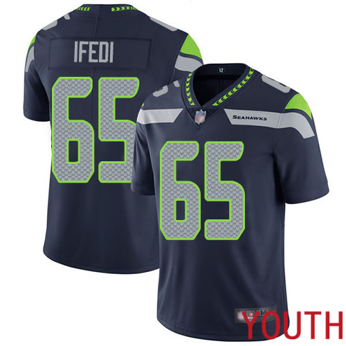 Seattle Seahawks Limited Navy Blue Youth Germain Ifedi Home Jersey NFL Football #65 Vapor Untouchable
